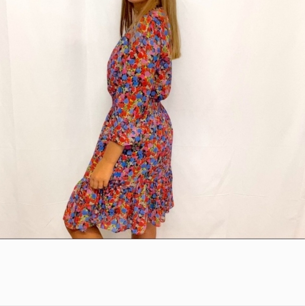 Nwt j crew water color floral cinch waist dress size s - Picture 12 of 13